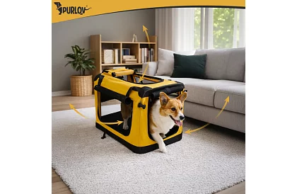 Geantă de transport pliabilă pentru animale – 60 × 42 × 44 cm