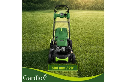 Mașina de tuns iarba pe benzină DriveX PRO cu motor de 196 cm³, 3,4 kW, 51 cm, coș de 60 l