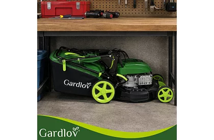 Mașina de tuns iarba pe benzină DriveX PRO cu motor de 196 cm³, 3,4 kW, 51 cm, coș de 60 l