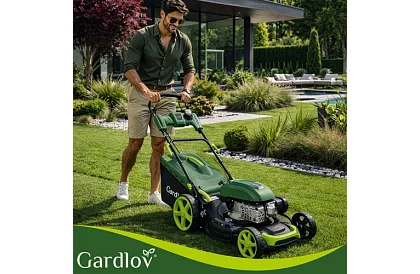 Mașina de tuns iarba pe benzină DriveX PRO cu motor de 196 cm³, 3,4 kW, 51 cm, coș de 60 l