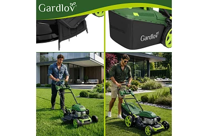 Mașina de tuns iarba pe benzină DriveX PRO cu motor de 196 cm³, 3,4 kW, 51 cm, coș de 60 l