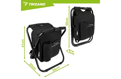 Scaun de pescuit cu rucsac Tourist 3 în 1 pliabil – capacitate de încărcare 150 kg