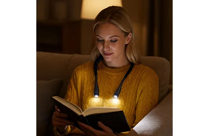 Lampă de citit cărți cu suport pentru gât – încărcare USB-C