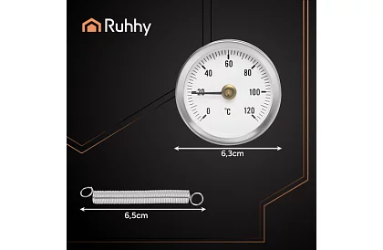 Termometru rotundă de contact până la 120 °C