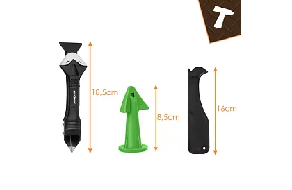 Set de spatule, raclete pentru aplicarea și îndepărtarea materialelor de rosturi