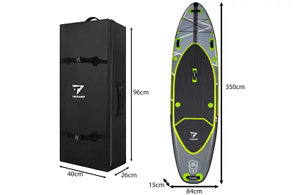 Paddleboard 350 cm - placă cu pagină, scaun, pompă și set de accesorii