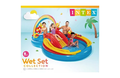 Teren de joacă gonflabil pentru apă 297 x 193 x 135 cm - I57453NP