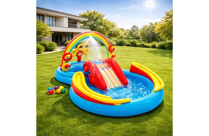 Teren de joacă gonflabil pentru apă 297 x 193 x 135 cm - I57453NP