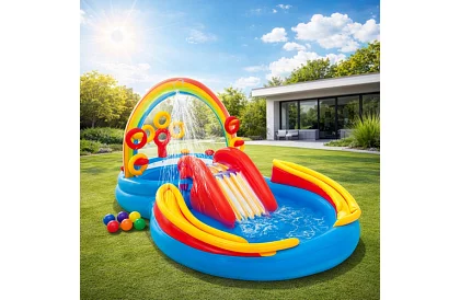 Teren de joacă gonflabil pentru apă 297 x 193 x 135 cm - I57453NP