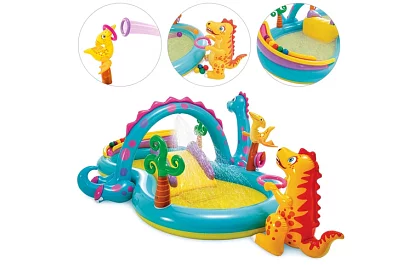 Teren de joacă acvatic 302 × 229 × 112 cm – Dinoland I57135NP