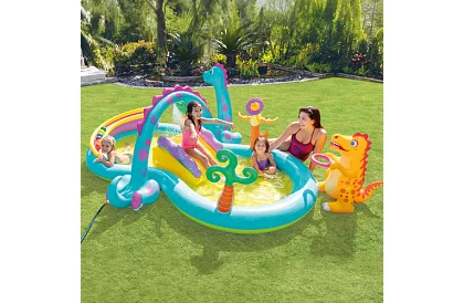 Teren de joacă acvatic 302 × 229 × 112 cm – Dinoland I57135NP