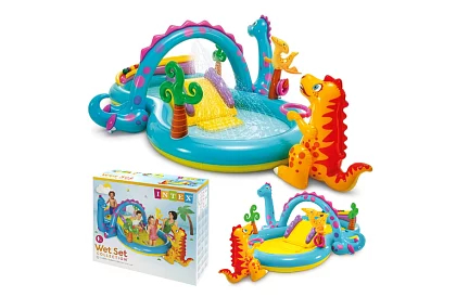 Teren de joacă acvatic 302 × 229 × 112 cm – Dinoland I57135NP