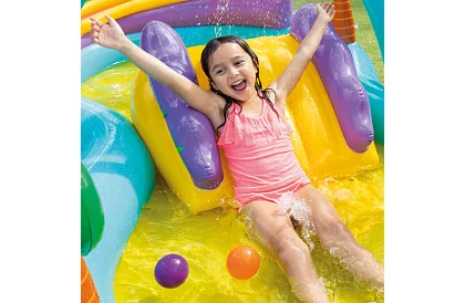 Teren de joacă acvatic 302 × 229 × 112 cm – Dinoland I57135NP