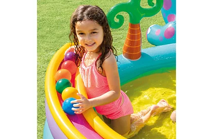 Teren de joacă acvatic 302 × 229 × 112 cm – Dinoland I57135NP