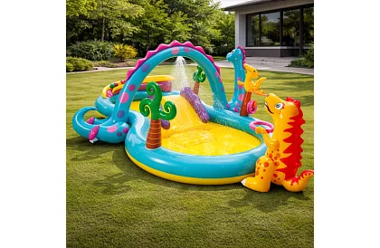 Teren de joacă acvatic 302 × 229 × 112 cm – Dinoland I57135NP