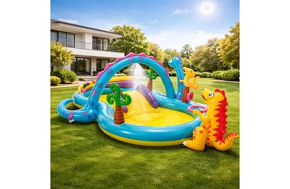 Teren de joacă acvatic 302 × 229 × 112 cm – Dinoland I57135NP