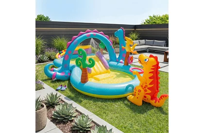 Teren de joacă acvatic 302 × 229 × 112 cm – Dinoland I57135NP