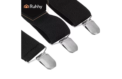 Bărbați elastici bretele – bretele negre cu lățimea de 3,5 cm