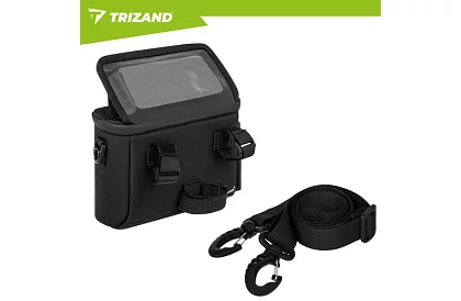 Geantă rezistentă la apă pentru ghidonul bicicletei cu suport pentru telefon