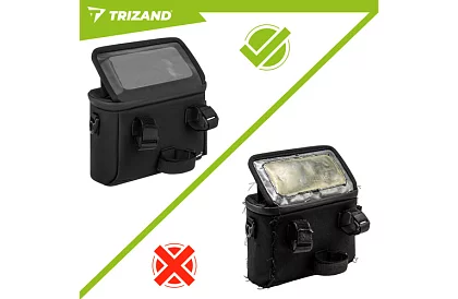 Geantă rezistentă la apă pentru ghidonul bicicletei cu suport pentru telefon