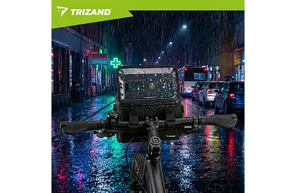 Geantă rezistentă la apă pentru ghidonul bicicletei cu suport pentru telefon