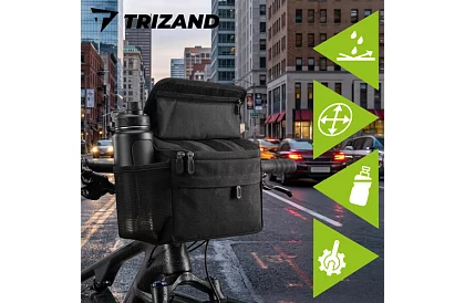 Geantă rezistentă la apă pentru ghidonul bicicletei cu suport pentru telefon