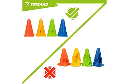 Conuri de antrenament colorate 23 cm – set de 10 buc.