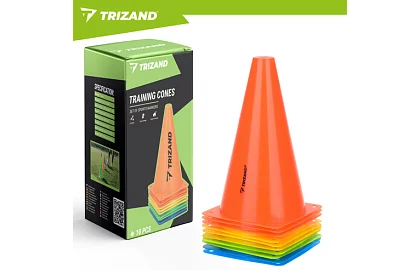 Conuri de antrenament colorate 23 cm – set de 10 buc.