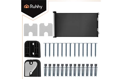 Rulou de siguranță retractabilă pentru uși – gri - 160 cm