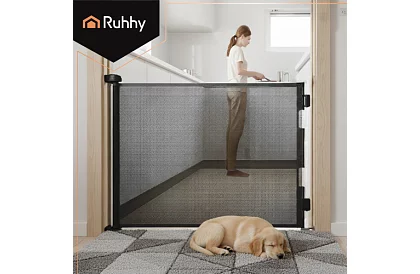 Rulou de siguranță retractabilă pentru uși – gri - 160 cm