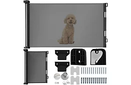 Rulou de siguranță retractabilă pentru uși – gri - 160 cm