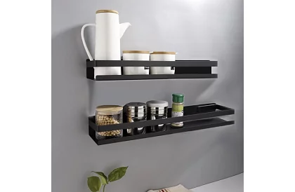 Raft de baie - negru - 50 cm