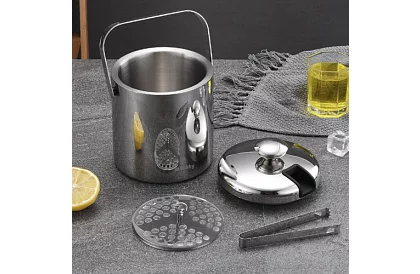 Recipient de gheață 1,3 litri – găleată cu capac și clești