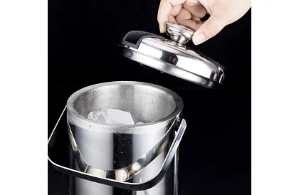 Recipient de gheață 1,3 litri – găleată cu capac și clești