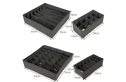 Organizatoare pentru sertare de lenjerie intimă – set de 4 bucăți