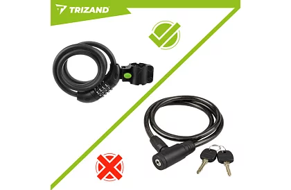 Zăvor de cod din oțel 120 cm – pentru bicicletă și echipament