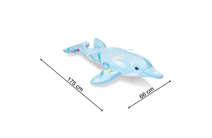 Saltea gonflabilă pentru copii - delfin 175 x 66 cm, 2 mânere, I58535NP
