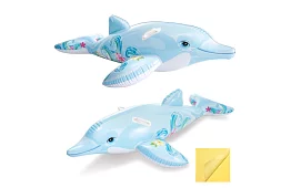 Saltea gonflabilă pentru copii - delfin 175 x 66 cm, 2 mânere, I58535NP