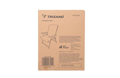 Scaun de camping pliabil tapițat 59x70x91 cm - negru