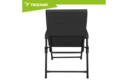 Scaun de camping pliabil tapițat 59x70x91 cm - negru