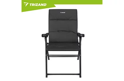Scaun de camping pliabil tapițat 59x70x91 cm - negru