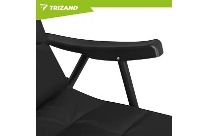 Scaun de camping pliabil tapițat 59x70x91 cm - negru