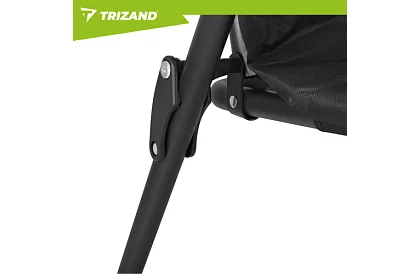 Scaun de camping pliabil tapițat 59x70x91 cm - negru