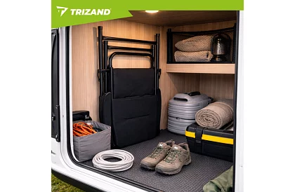 Scaun de camping pliabil tapițat 59x70x91 cm - negru