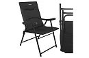 Scaun de camping pliabil tapițat 59x70x91 cm - negru