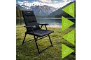 Scaun de camping pliabil tapițat 59x70x91 cm - negru