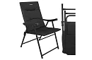 Scaun de camping pliabil tapițat 59x70x91 cm - negru