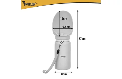 Sticlă pliabilă cu bol - sticlă de călătorie pentru apă 550 ml
