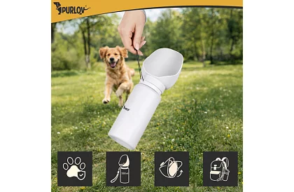 Sticlă pliabilă cu bol - sticlă de călătorie pentru apă 550 ml