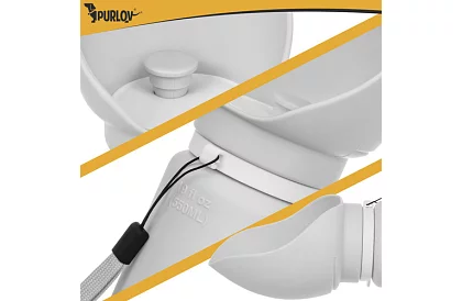 Sticlă pliabilă cu bol - sticlă de călătorie pentru apă 550 ml